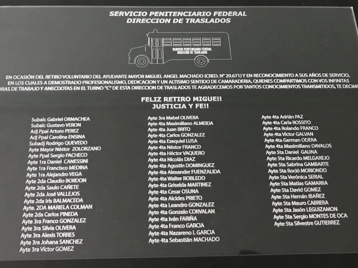 Placa para nicho grabada con láser 1